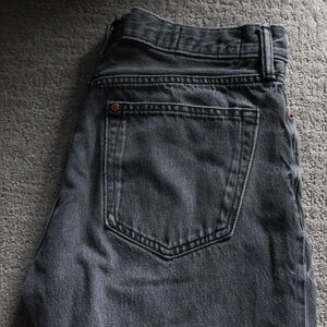 H&M Gray Straight Denim with Faded Finish